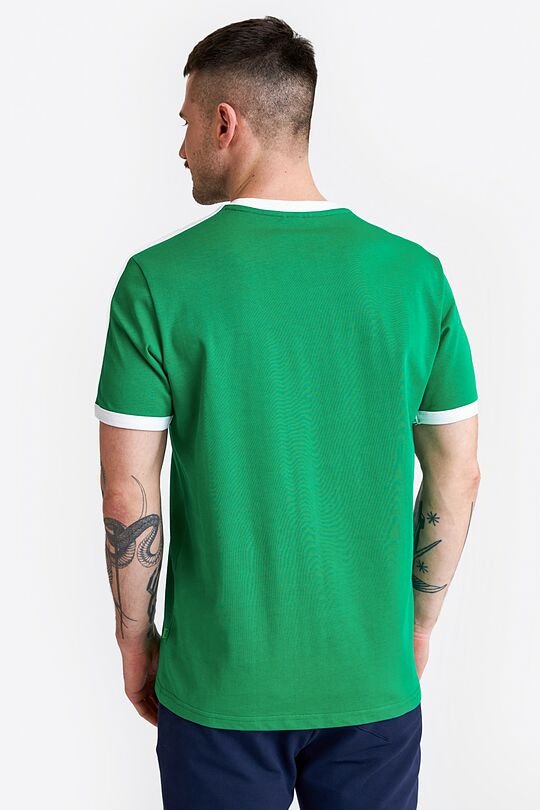 Loose fit printed cotton t-shirt 2 | GREEN | Audimas