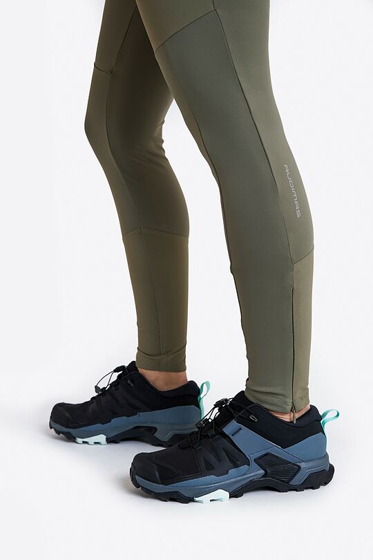 Outdoor hybrid leggings with pockets 6 | GREEN | Audimas