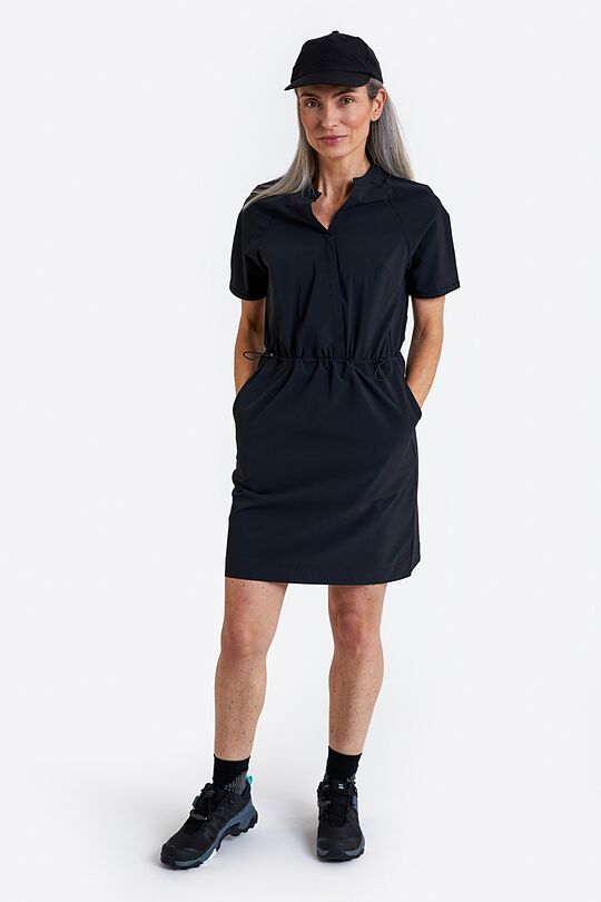 Outdoor stretchy woven dress 1 | BLACK | Audimas