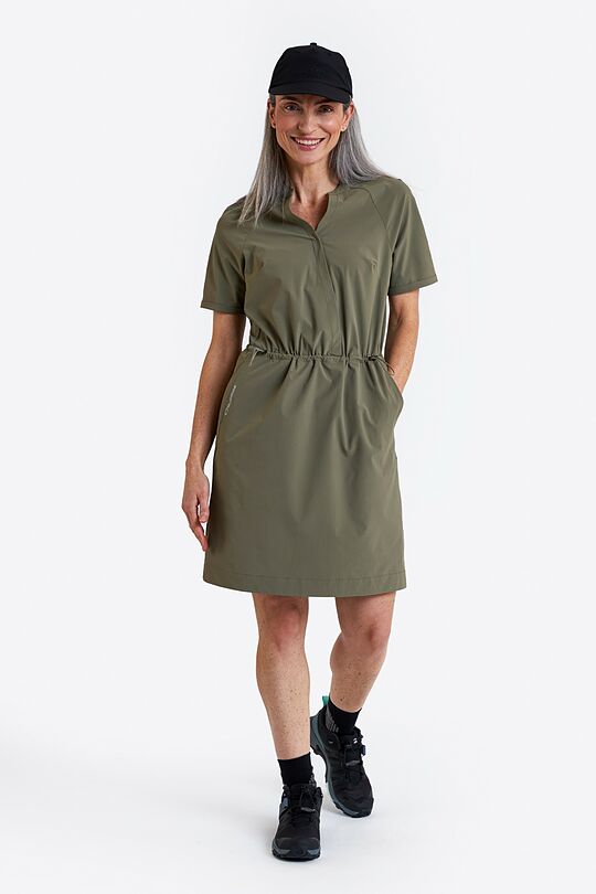 Outdoor stretchy woven dress 1 | GREEN | Audimas