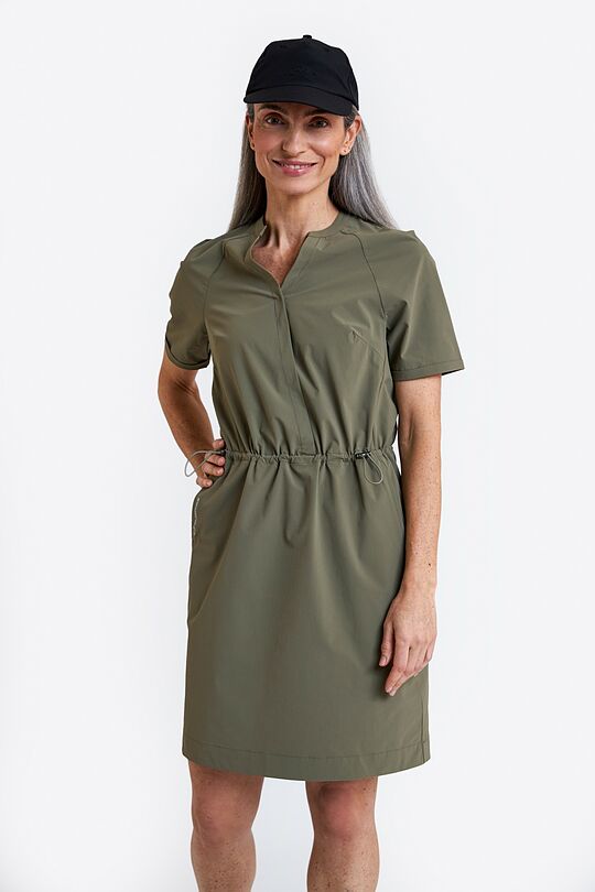 Outdoor stretchy woven dress 4 | GREEN | Audimas