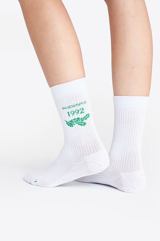 Long cotton socks 2 | WHITE | Audimas