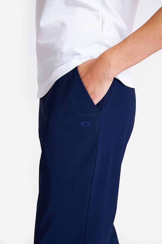 Lightweight cropped fit SENSITIVE trousers 4 | BLUE | Audimas