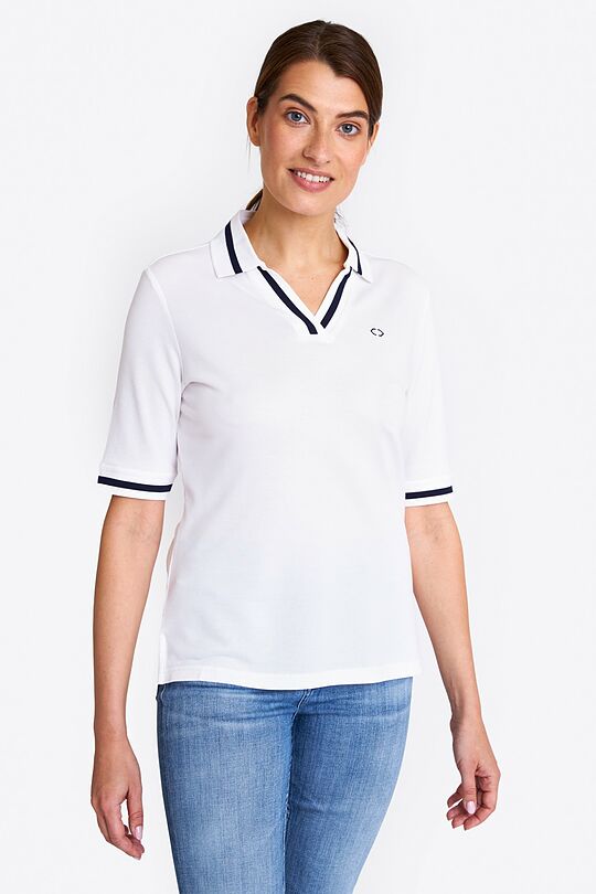 V-neck polo short sleeve 1 | WHITE | Audimas