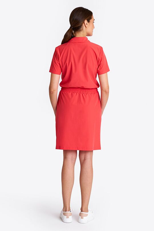 Woven strech polo dress 2 | RED | Audimas