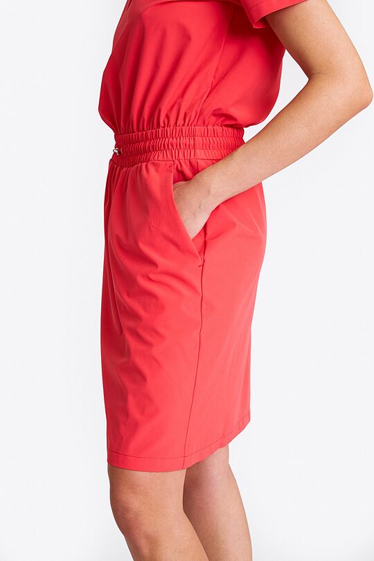Woven strech polo dress 3 | RED | Audimas