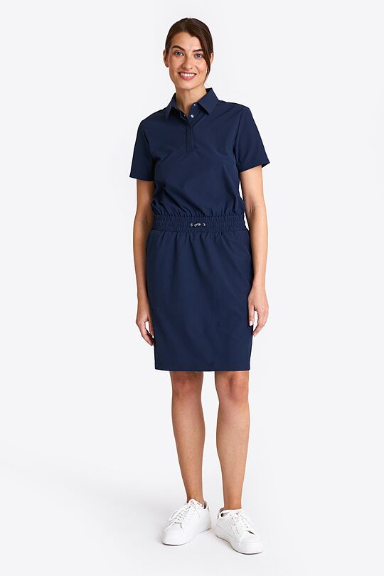 Woven strech polo dress 1 | BLUE | Audimas