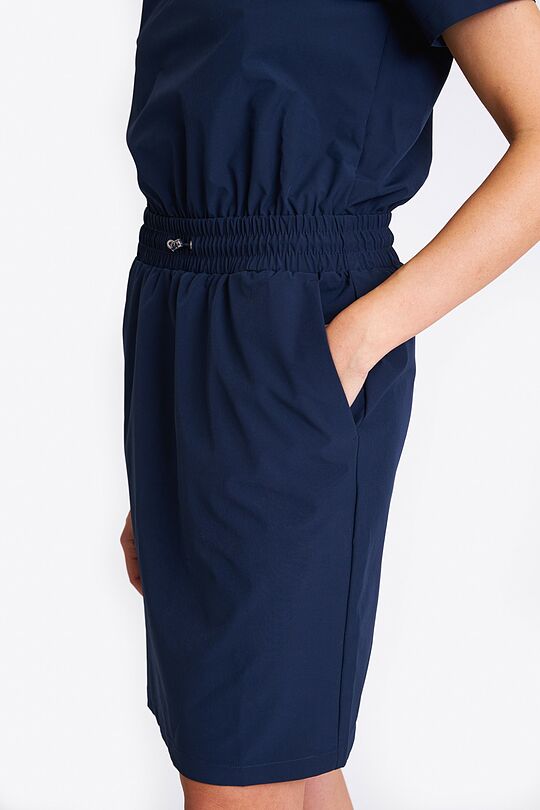 Woven strech polo dress 3 | BLUE | Audimas