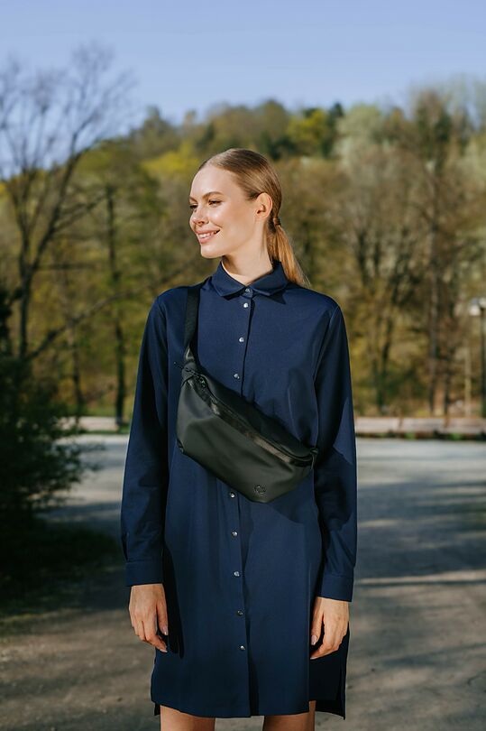 Woven fabric dress with long sleeves 6 | BLUE | Audimas
