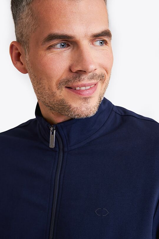 Organic cotton French terry full-zip sweatshirt 3 | BLUE | Audimas