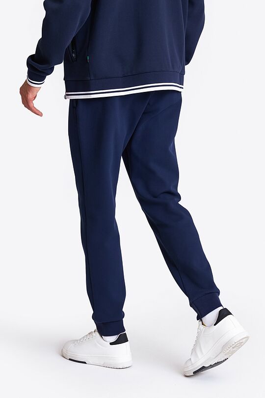 Pique texture tapered sweatpants 3 | BLUE | Audimas