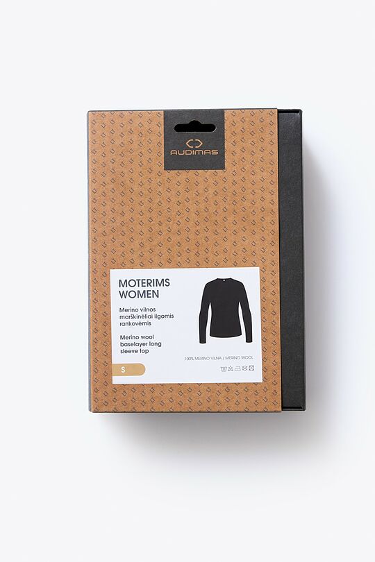 Merino baselayer long sleeve top 6 | BLACK | Audimas