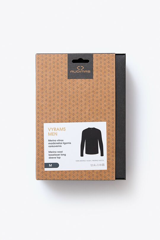Merino wool base layer top 6 | BLACK | Audimas