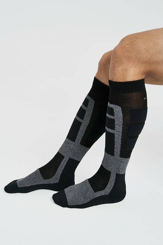 Long socks for winter sports 7 | Black/grey | Audimas