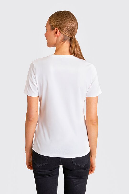 Short sleeves cotton T-shirt  Snowy horizons 2 | WHITE | Audimas