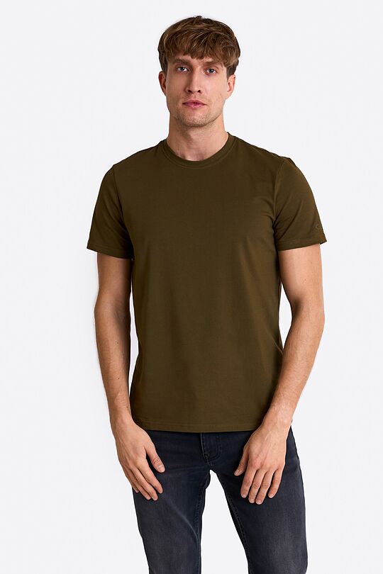 Cotton short sleeve T-shirt 1 | CHAKI | Audimas