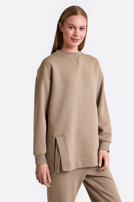 Cotton fleece sweatshirt 1 | Cream | Audimas
