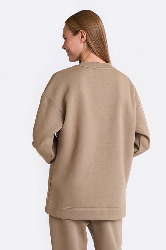 Cotton fleece sweatshirt 2 | Cream | Audimas