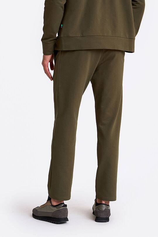 Straight cut cotton French terry sweatpant 3 | CHAKI | Audimas