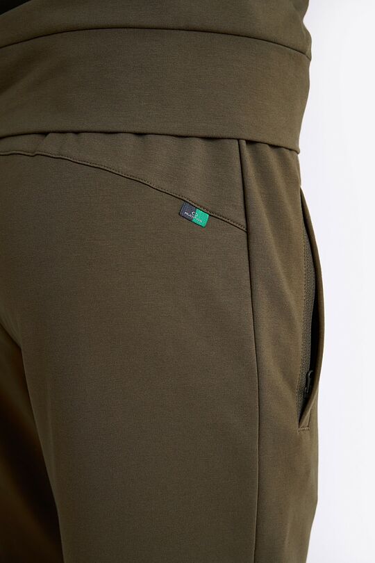 Straight cut cotton French terry sweatpant 6 | CHAKI | Audimas