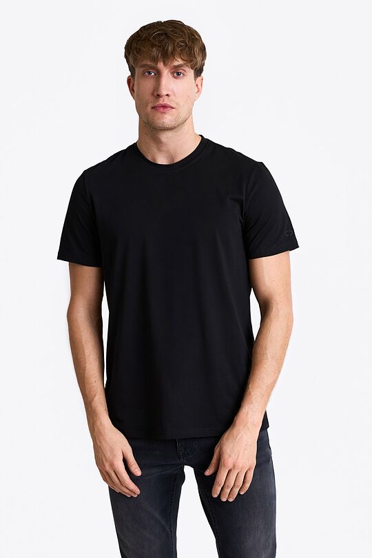Short sleeve cotton T-shirt 1 | BLACK | Audimas