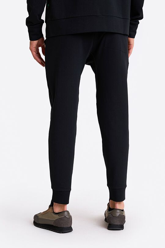 Tapered fit cotton French terry sweatpants 3 | BLACK | Audimas