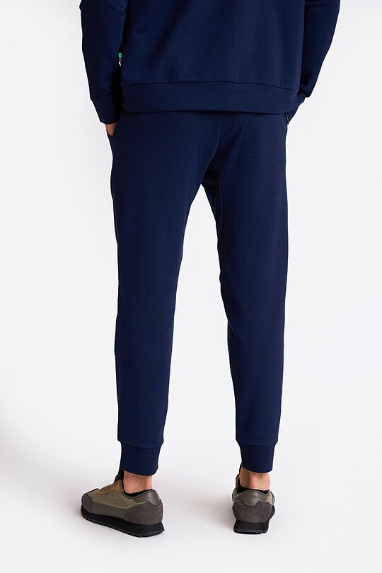 Tapered fit cotton French terry sweatpants 3 | BLUE | Audimas