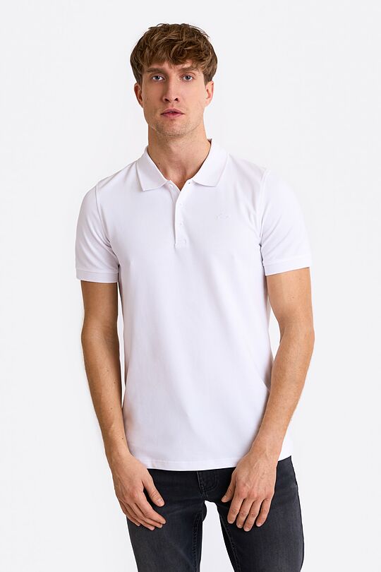 Cotton pique polo T-shirt 1 | WHITE | Audimas