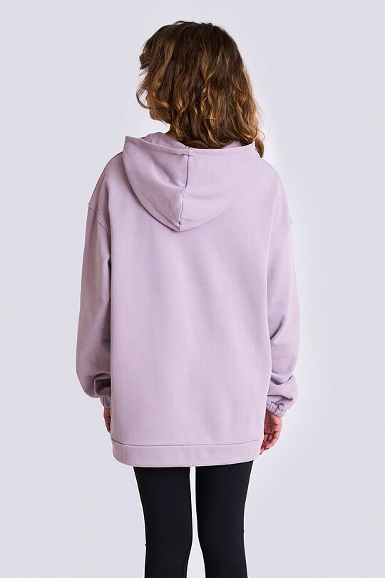 Oversized cotton fleece hoodie 2 | PINK | Audimas
