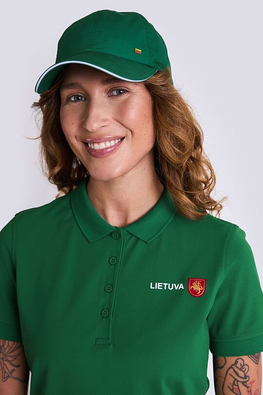 National collection POPLIN cotton cap 4 | GREEN | Audimas