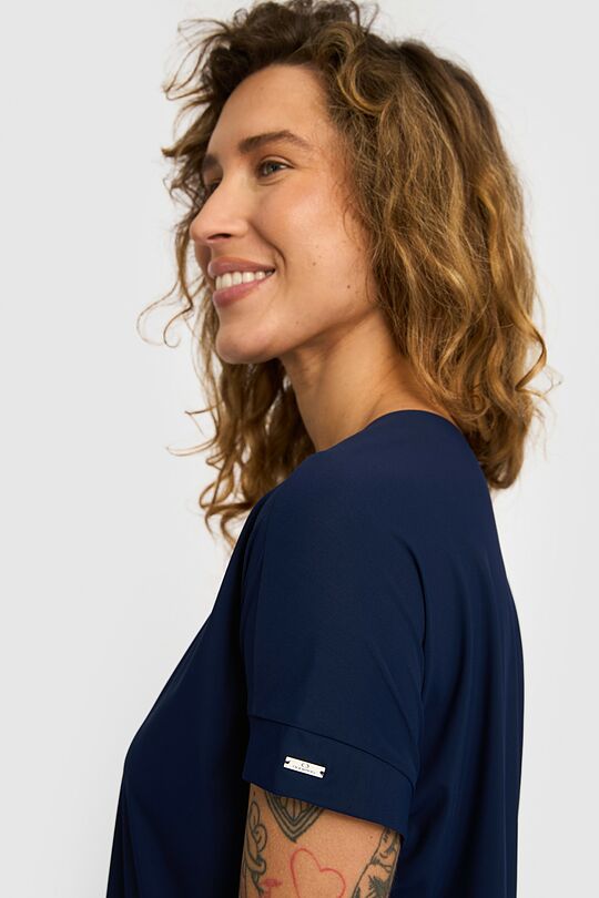 SENSITIVE fabric short sleeve T-shirts 3 | BLUE | Audimas