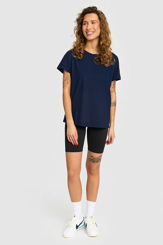 SENSITIVE fabric short sleeve T-shirts 4 | BLUE | Audimas