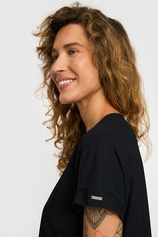 SENSITIVE fabric short sleeve T-shirts 3 | BLACK | Audimas
