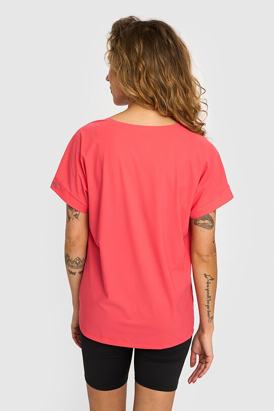 SENSITIVE fabric short sleeve T-shirts 2 | PINK | Audimas