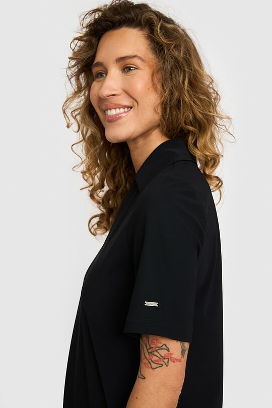 SENSITIVE fabric short sleeve dress 4 | BLACK | Audimas