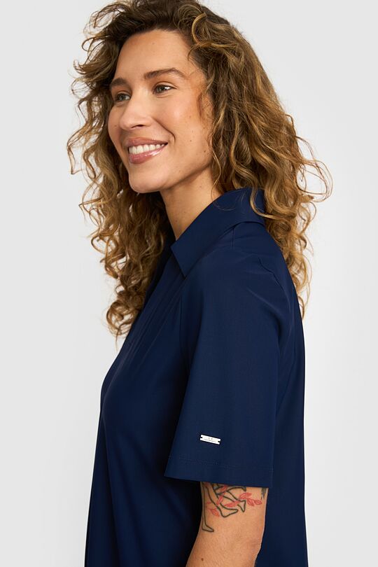 SENSITIVE fabric short sleeve dress 4 | BLUE | Audimas