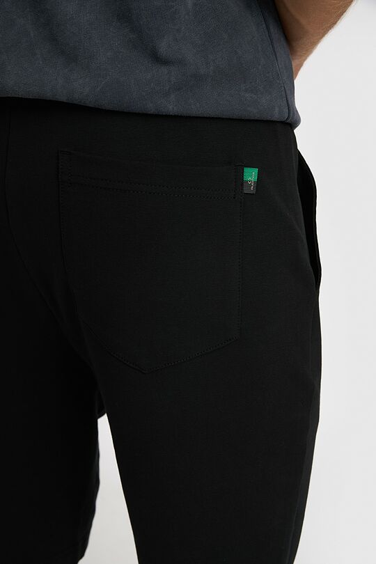 Stretch cotton French terry sweatshorts 4 | BLACK | Audimas