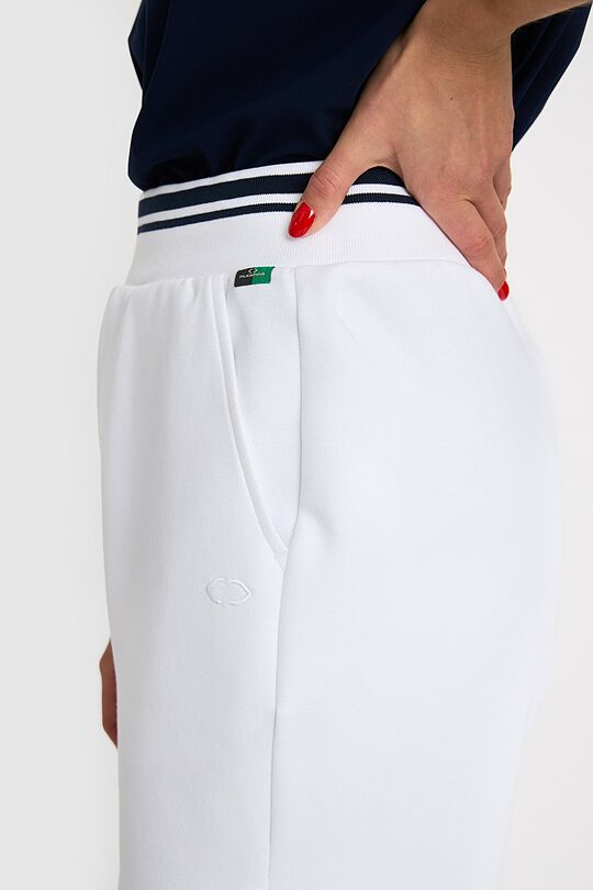 Cotton pique sweatshorts 4 | WHITE | Audimas