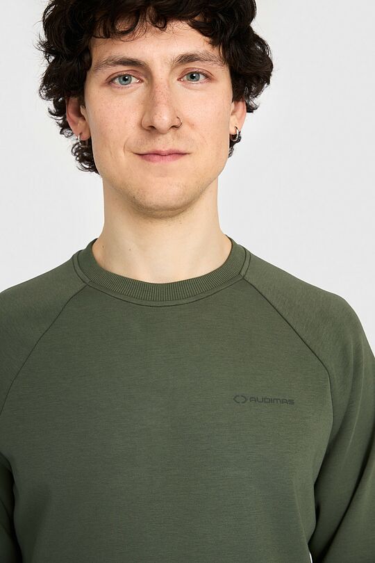 Light crewneck sweatshirt with Modal 3 | GREEN | Audimas