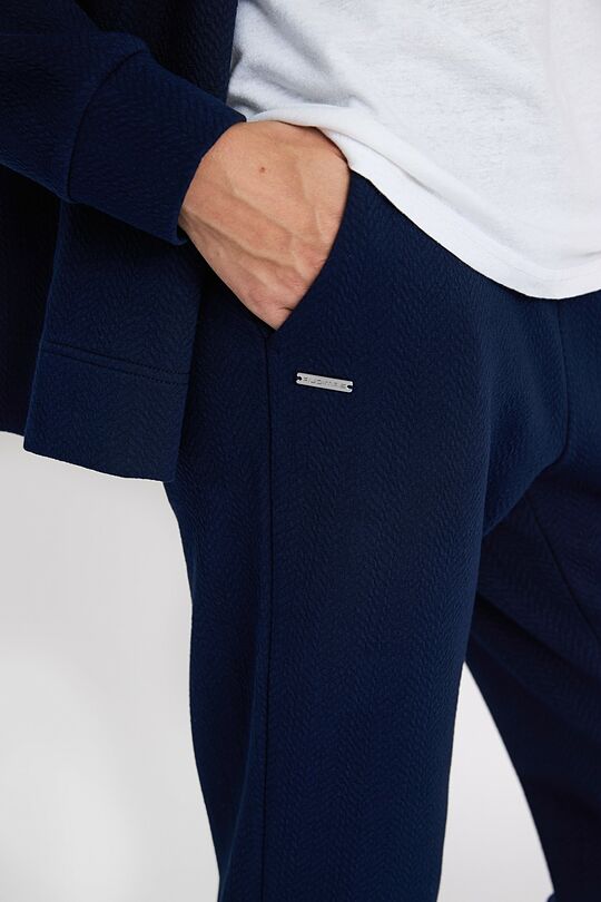 Textured tapered fit sweatpants 4 | BLUE | Audimas