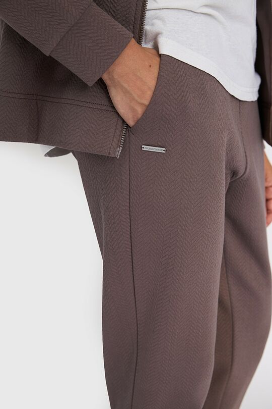 Textured tapered fit sweatpants 4 | BROWN | Audimas