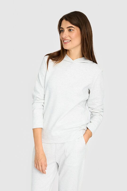 Textured cotton hoodie 2 | GREY | Audimas
