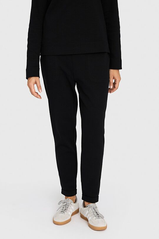 Textured cotton sweatpants 2 | BLACK | Audimas