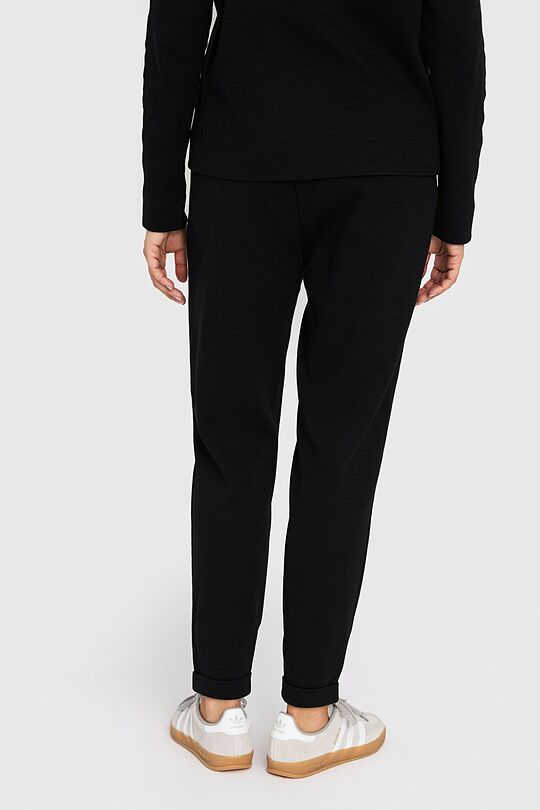 Textured cotton sweatpants 3 | BLACK | Audimas