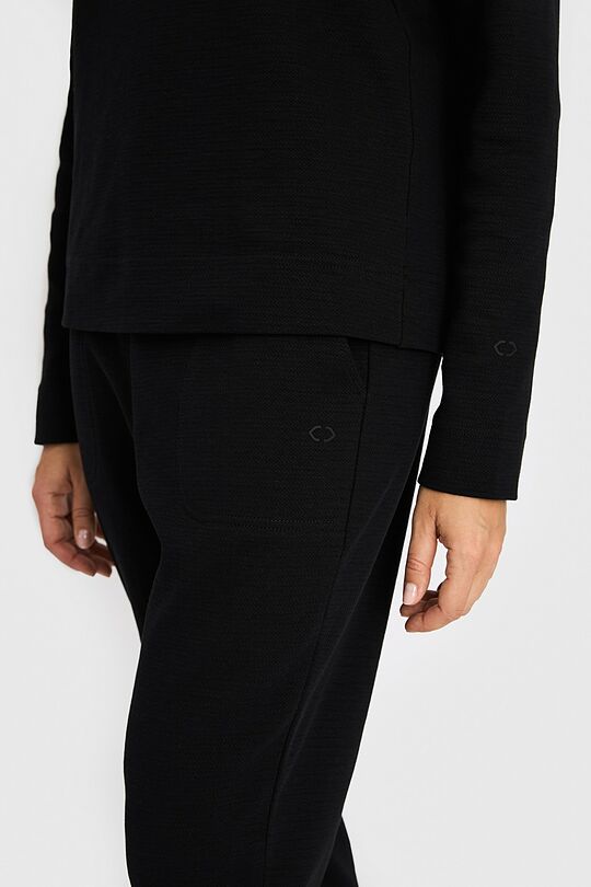 Textured cotton sweatpants 4 | BLACK | Audimas