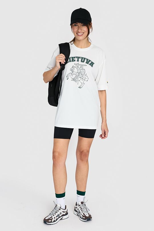 Synthetic oversized T-shirt 6 | WHITE | Audimas