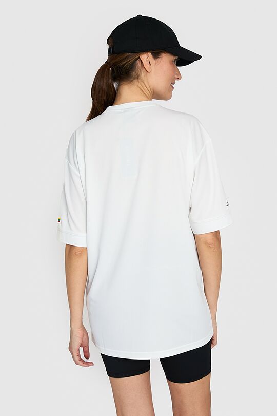 Synthetic oversized T-shirt 2 | WHITE | Audimas