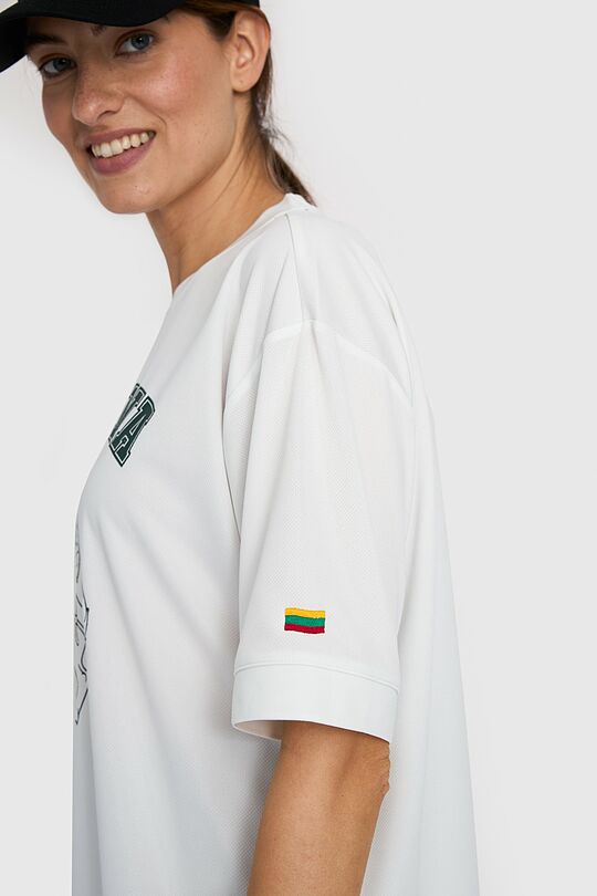 Synthetic oversized T-shirt 3 | WHITE | Audimas