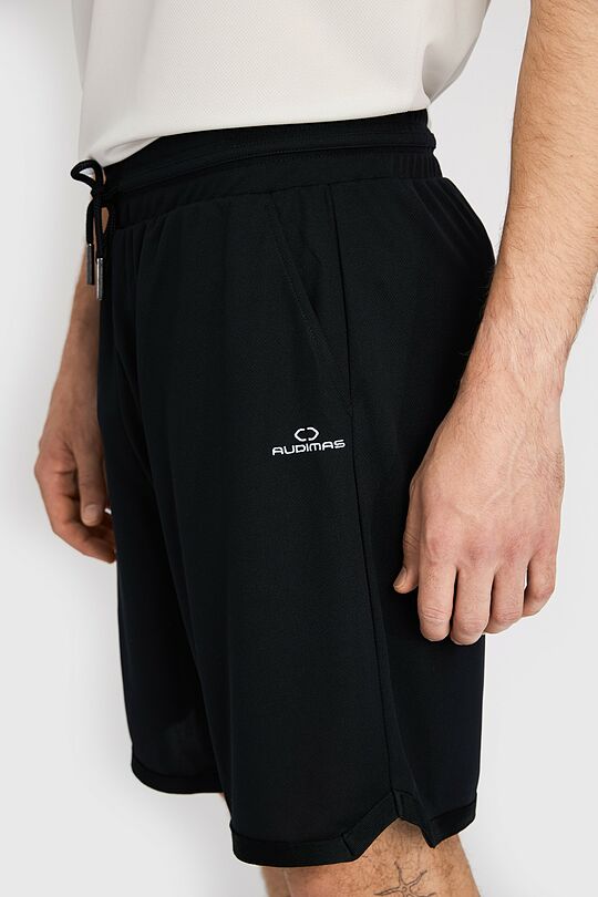 Synthetic oversized shorts 4 | BLACK | Audimas