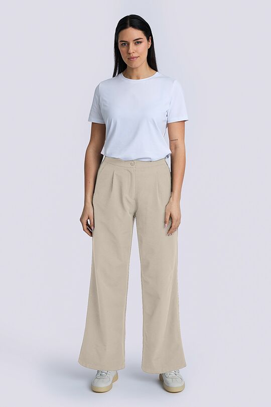 High waisted wide leg pants 1 | WHITE | Audimas